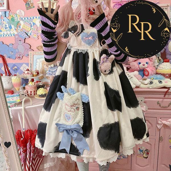 【送料無料】rrstyleレディース 2点セット 無地ラウンドカラーシングルブレストブラウス+ドット柄スクエアネックノースリーブワンピース