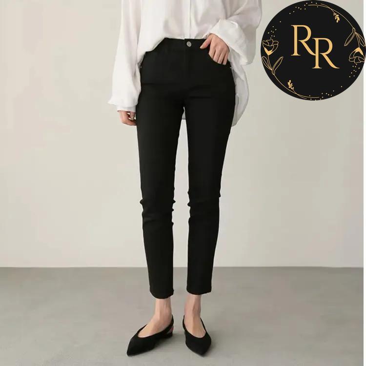 【送料無料】 rrstyle レディース 「 デニム」エイジング加工 ハイウエスト アンクル丈（9分丈） 春夏秋 デニム