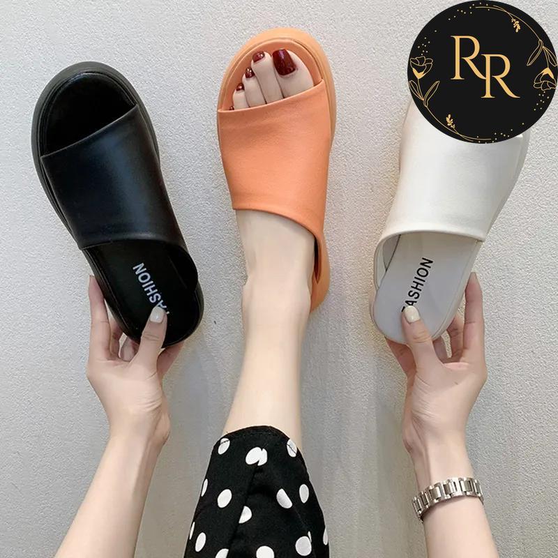 【送料無料】 rrstyle レディース 大人気主役級ポイン カジュアル 無地PU 丸トゥ 厚底サンダル