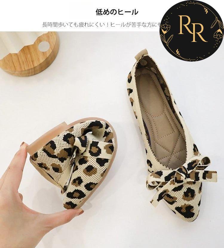 【送料無料】 rrstyle レディース カジュアル 通気性抜群 柔軟性 ニット ポインテッドトゥ フラットシューズ カジュアル パンプス