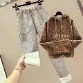 【送料無料】rrstyleレディース 無地フード付きポケット付き刺繍ボウタイセットアップ
