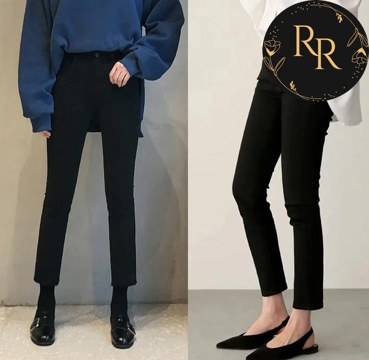 【送料無料】 rrstyle レディース 「 デニム」エイジング加工 ハイウエスト アンクル丈（9分丈） 春夏秋 デニム