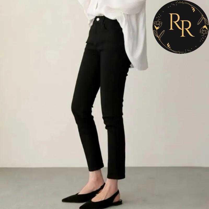 【送料無料】 rrstyle レディース 「 デニム」エイジング加工 ハイウエスト アンクル丈（9分丈） 春夏秋 デニム