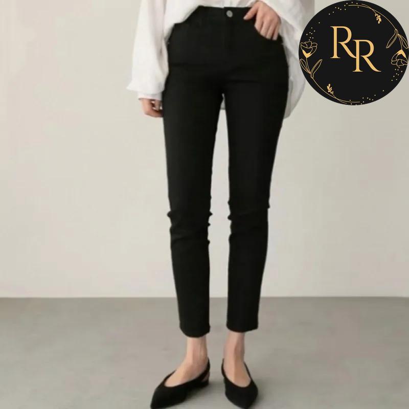 【送料無料】 rrstyle レディース 「 デニム」エイジング加工 ハイウエスト アンクル丈（9分丈） 春夏秋 デニム