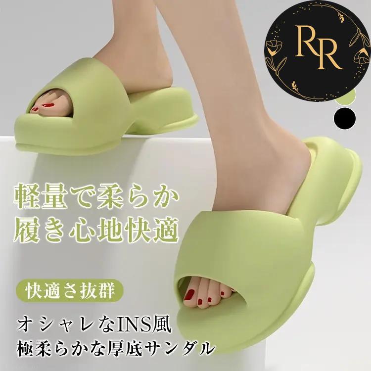 【送料無料】 rrstyle レディース 軽量 ソフト 足裏にフィット 足が疲れない プラットフォーム 夏 丸トゥ カジュアル レディース ローファー サンダル