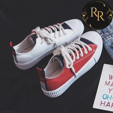 【送料無料】 rrstyle レディース No.1 人気商品カジュアルオールシーズン配色帆布フラットシューズ
