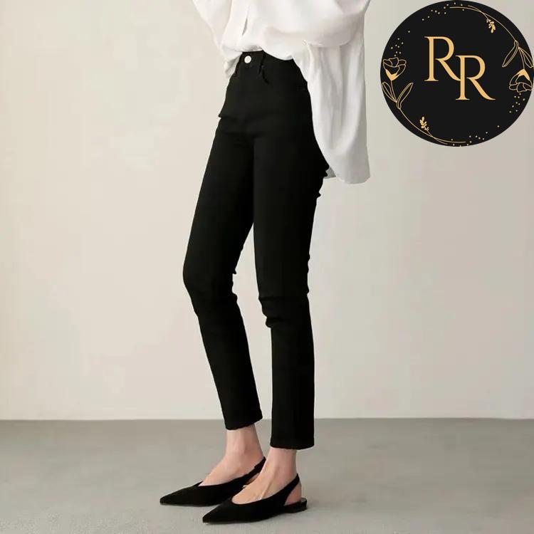 【送料無料】 rrstyle レディース 「 デニム」エイジング加工 ハイウエスト アンクル丈（9分丈） 春夏秋 デニム