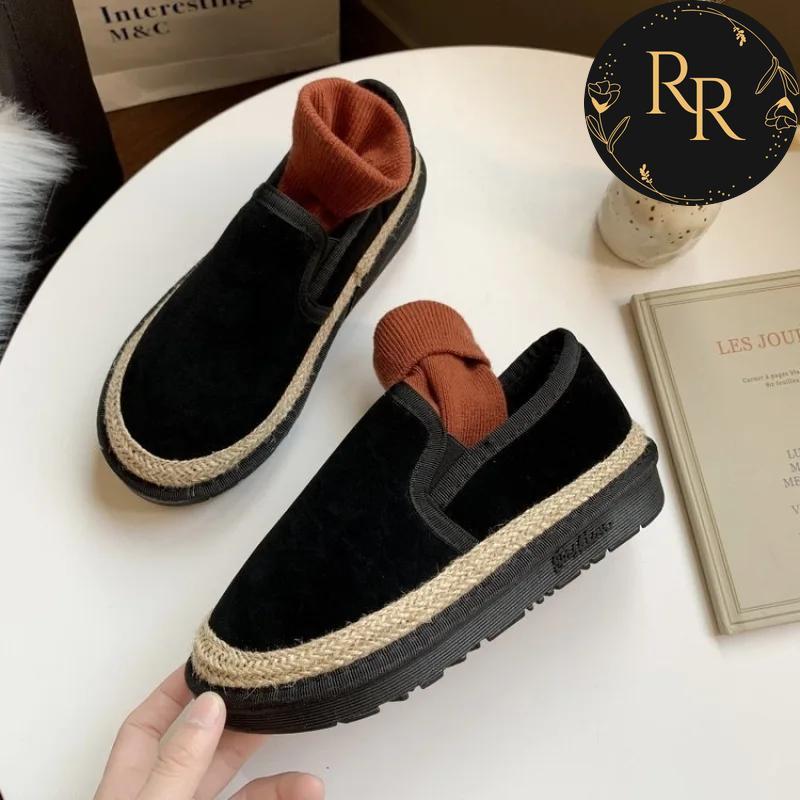 【送料無料】 rrstyle レディース 新登場 配色 切り替え 裏起毛 暖かい フラットシューズ ブーツ