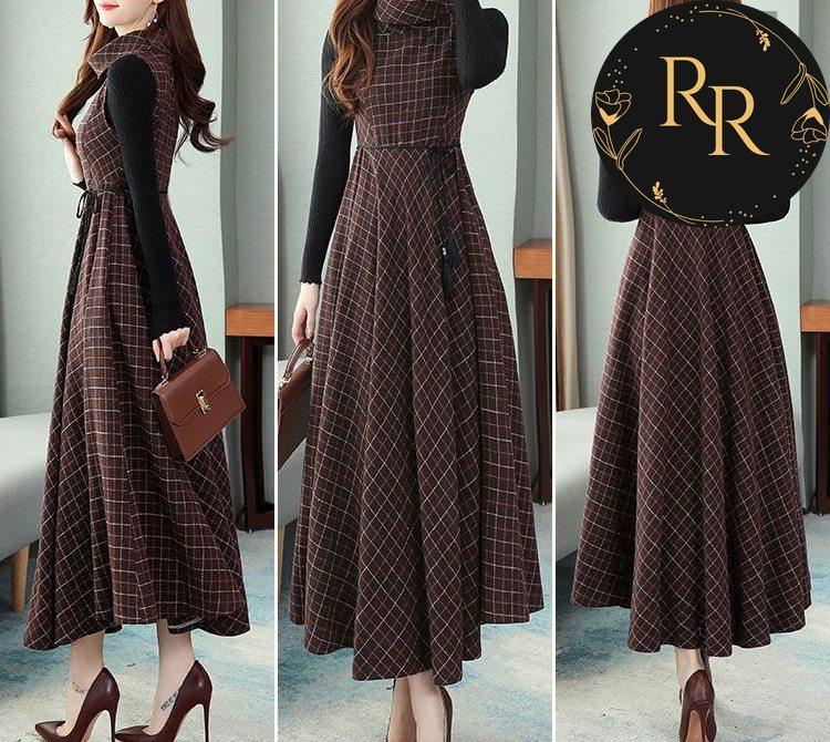 【送料無料】rrstyleレディース 2点セット ノースリーブワンピース+ブラック/セーター