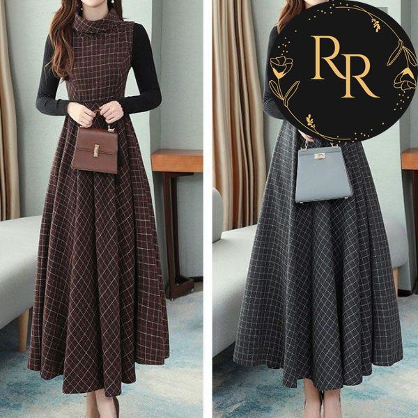 【送料無料】rrstyleレディース 2点セット ノースリーブワンピース+ブラック/セーター