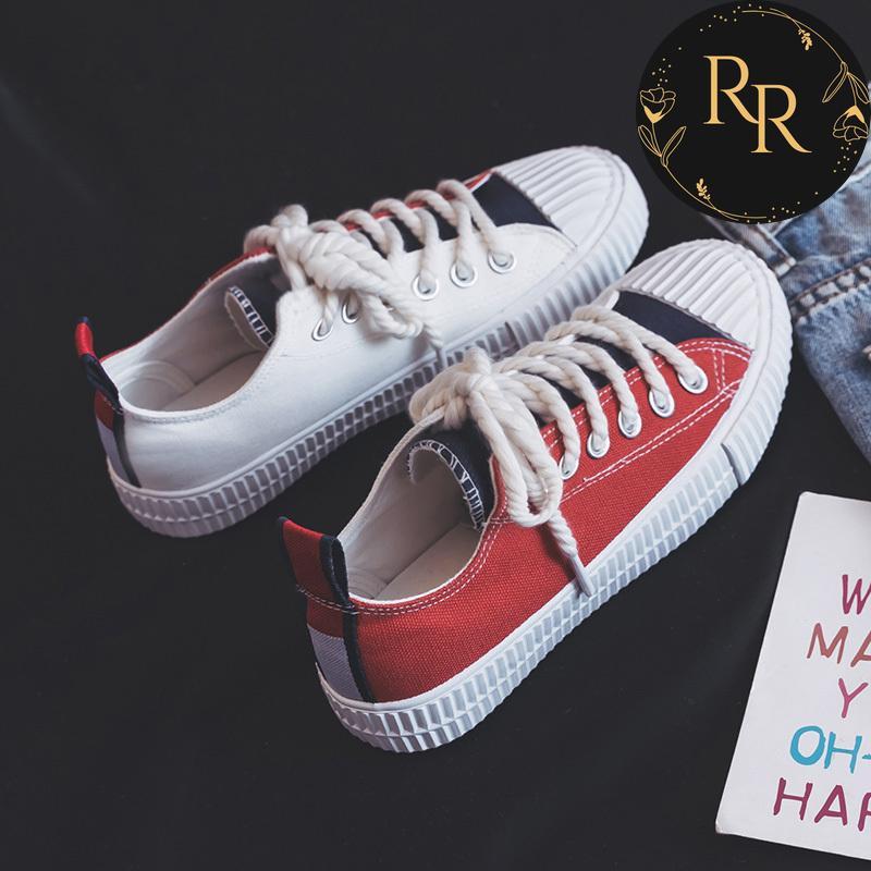 【送料無料】 rrstyle レディース No.1 人気商品カジュアルオールシーズン配色帆布フラットシューズ