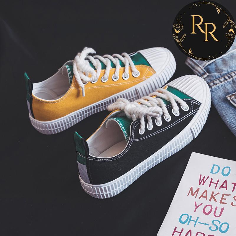 【送料無料】 rrstyle レディース No.1 人気商品カジュアルオールシーズン配色帆布フラットシューズ