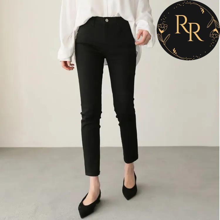 【送料無料】 rrstyle レディース 「 デニム」エイジング加工 ハイウエスト アンクル丈（9分丈） 春夏秋 デニム