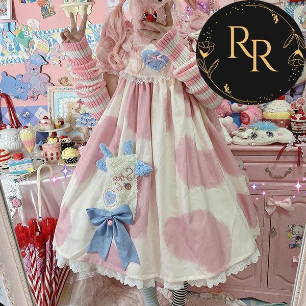 【送料無料】rrstyleレディース 2点セット 無地ラウンドカラーシングルブレストブラウス+ドット柄スクエアネックノースリーブワンピース