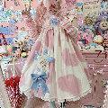 【送料無料】rrstyleレディース 2点セット 無地ラウンドカラーシングルブレストブラウス+ドット柄スクエアネックノースリーブワンピース