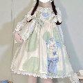 【送料無料】rrstyleレディース 2点セット 無地ラウンドカラーシングルブレストブラウス+ドット柄スクエアネックノースリーブワンピース