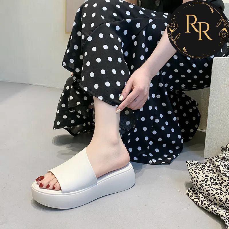 【送料無料】 rrstyle レディース 大人気主役級ポイン カジュアル 無地PU 丸トゥ 厚底サンダル