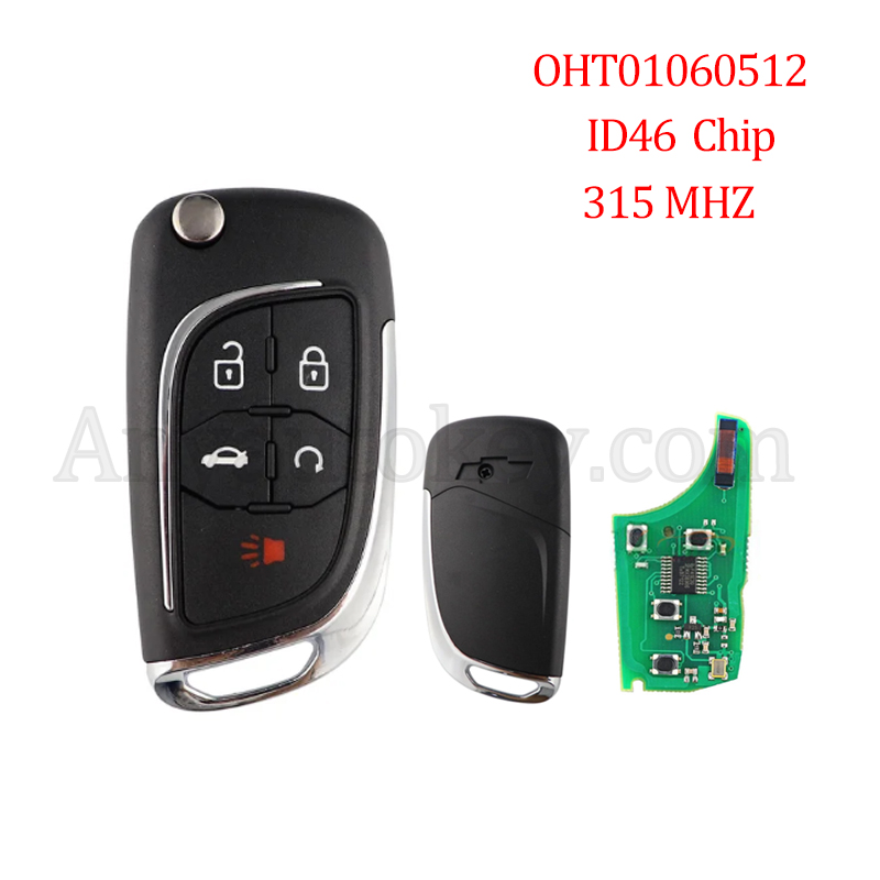 DS Modified PCF7941E 7937E ID46 Chip 315mhz Chevrolet 2 Button Remote ...