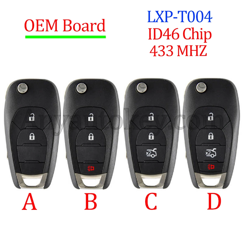 OEM board aftermarket shell LXP-T004 433Mhz ID46 Chip 2/3/4 Button with ...