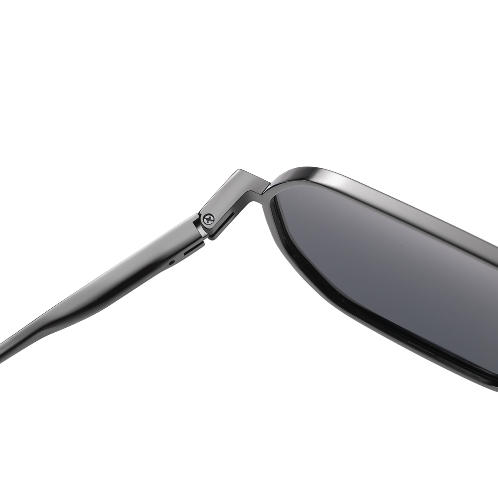 Unisex Aluminum Magnesium Flat Top Navigator Sunglasses for Men Oversized Square Aviator Polarized Driving Sun Glasses