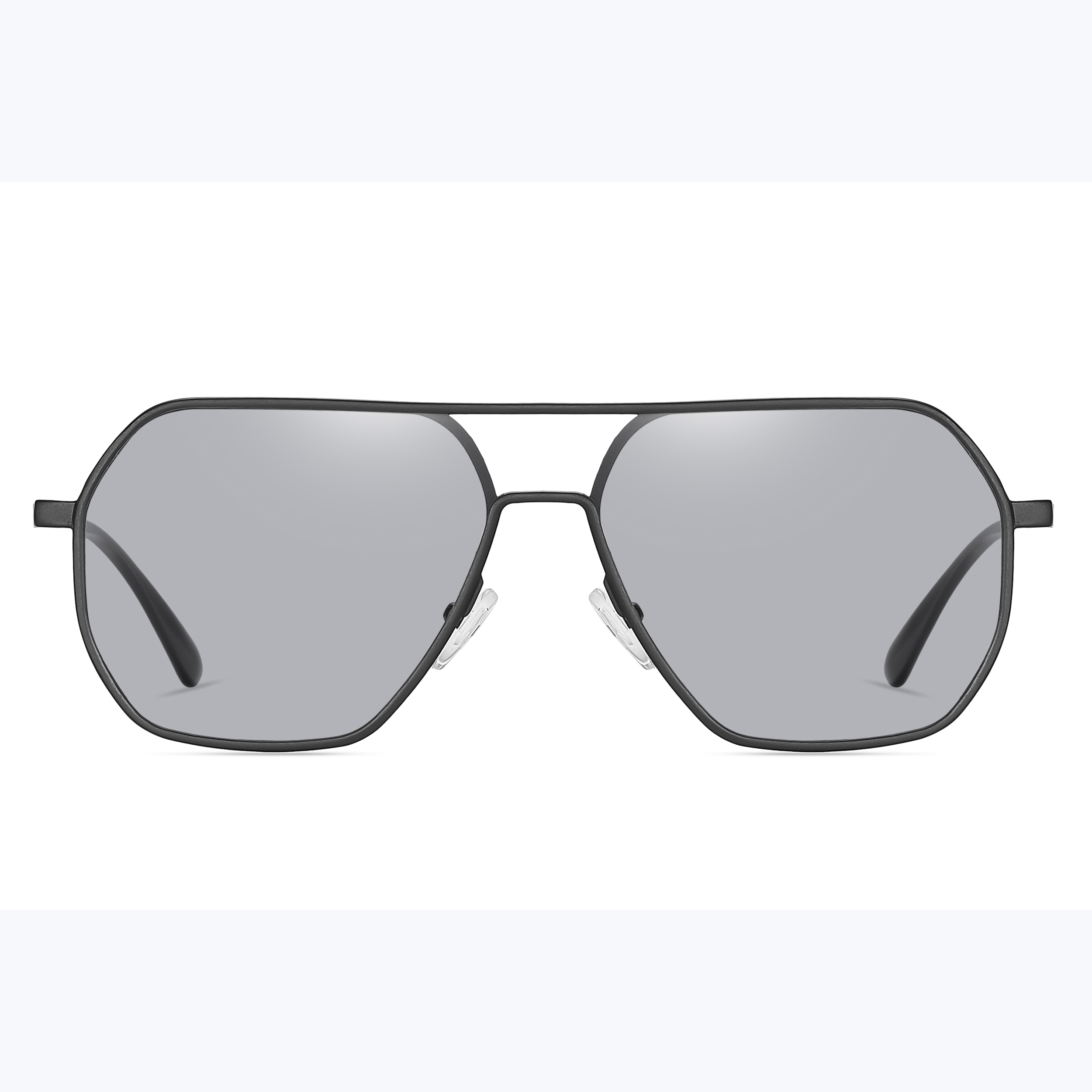 Unisex Aluminum Magnesium Flat Top Navigator Sunglasses for Men Oversized Square Aviator Polarized Driving Sun Glasses