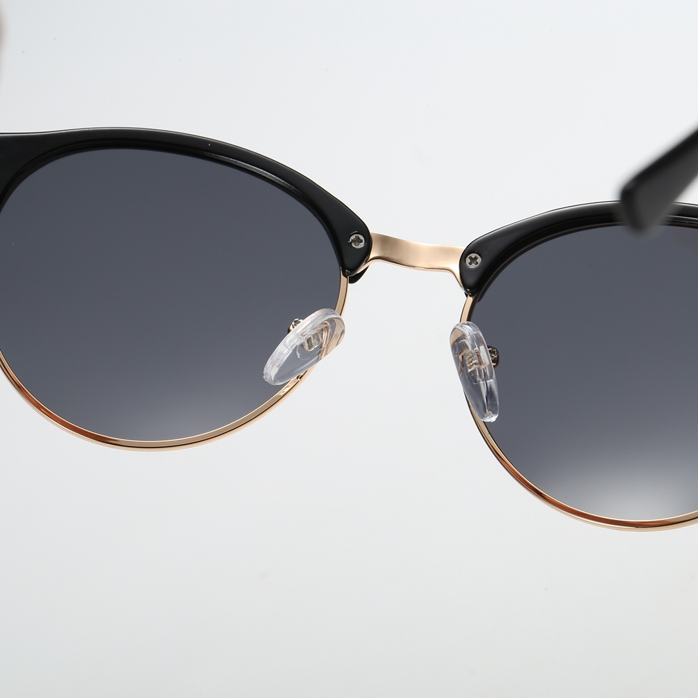 Unisex Designer Phantos Sunglasses for Women Clubround Polarized Sun Glasses Mens Classic Metal Rivet Browline Sunglass 4246