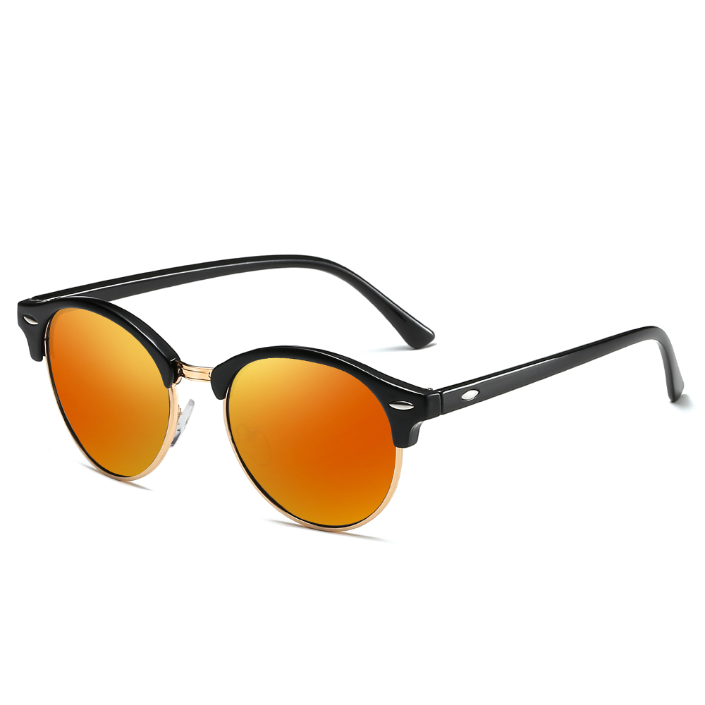 Unisex Designer Phantos Sunglasses for Women Clubround Polarized Sun Glasses Mens Classic Metal Rivet Browline Sunglass 4246