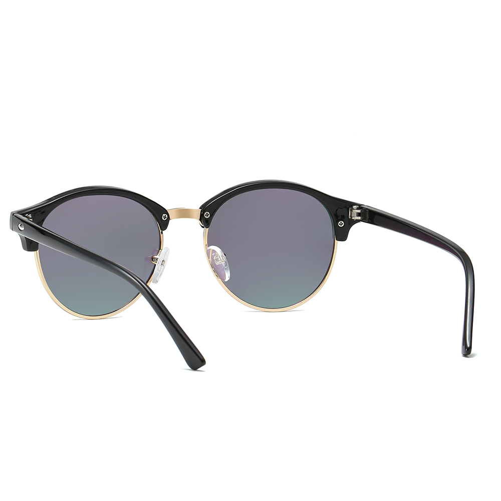 Unisex Designer Phantos Sunglasses for Women Clubround Polarized Sun Glasses Mens Classic Metal Rivet Browline Sunglass 4246