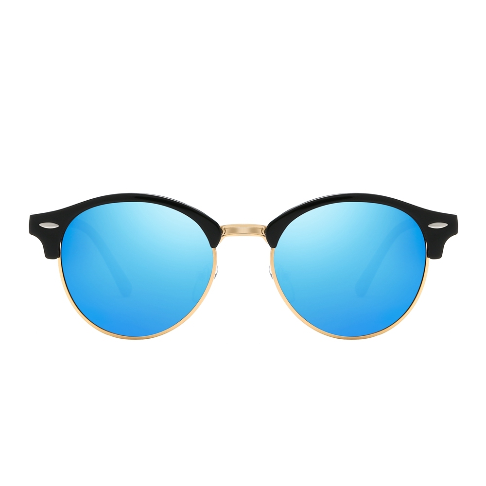 Unisex Designer Phantos Sunglasses for Women Clubround Polarized Sun Glasses Mens Classic Metal Rivet Browline Sunglass 4246