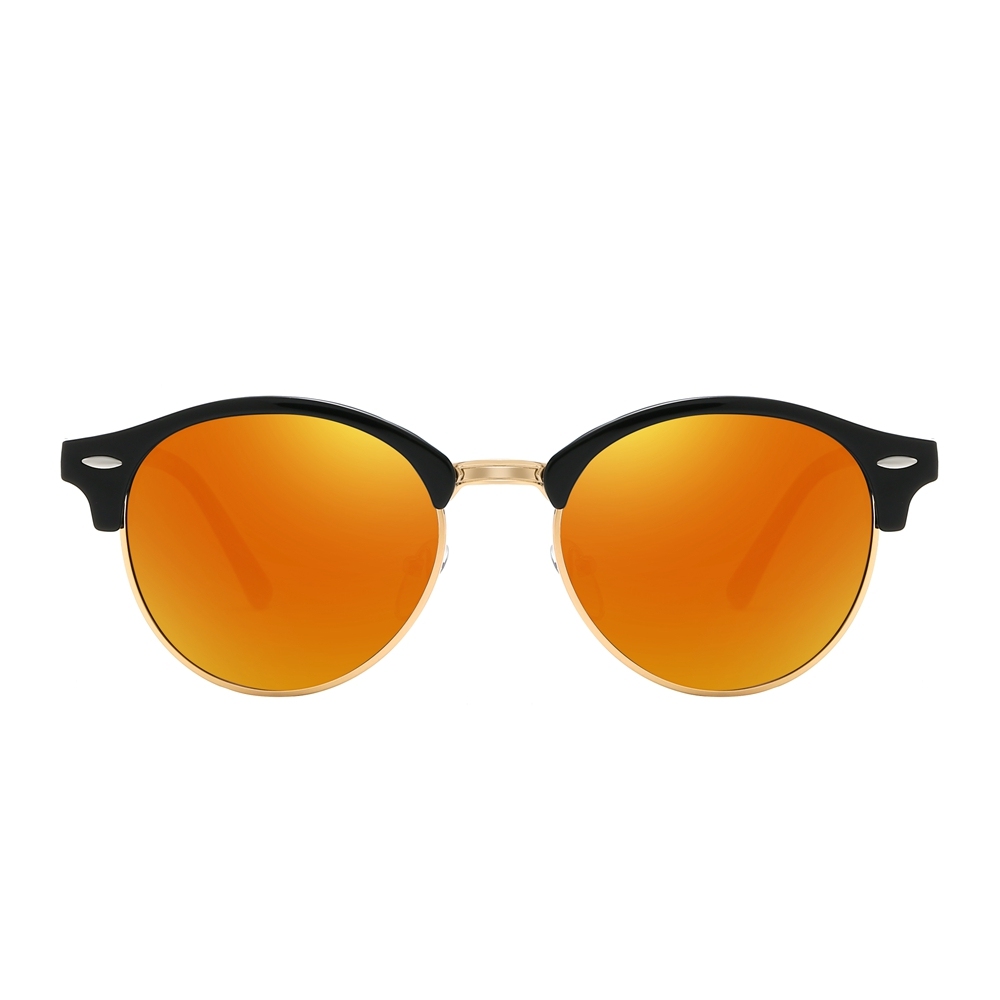 Unisex Designer Phantos Sunglasses for Women Clubround Polarized Sun Glasses Mens Classic Metal Rivet Browline Sunglass 4246