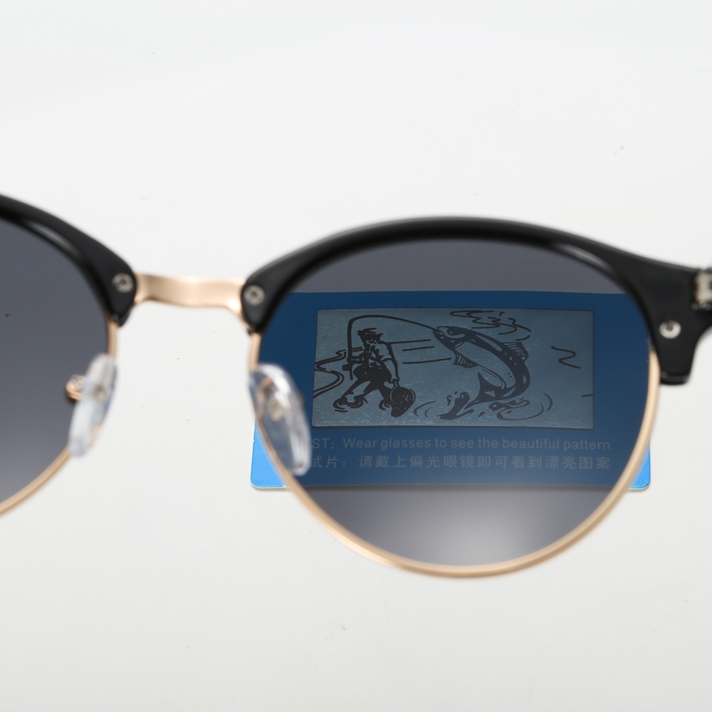 Unisex Designer Phantos Sunglasses for Women Clubround Polarized Sun Glasses Mens Classic Metal Rivet Browline Sunglass 4246