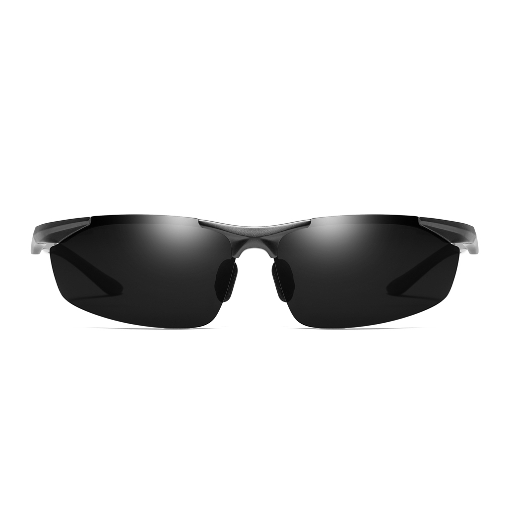 Men's Aluminum Semi-rimless Polarized Sunglasses for Men Outdoor Sports Running Sun Glasses Lightweight Polarised Cycling Sunglass