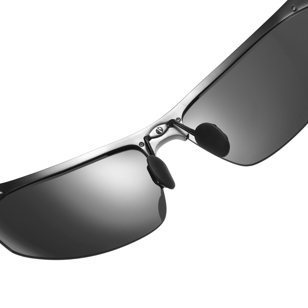 Men's Aluminum Semi-rimless Polarized Sunglasses for Men Outdoor Sports Running Sun Glasses Lightweight Polarised Cycling Sunglass