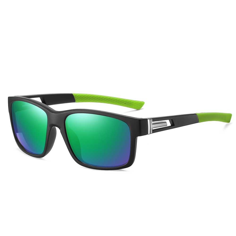 Unisex TR-90 Rectangle Sporty Sunglasses for Men Fishing Polarized Sun Glasses Womens Colorful Active Sunglass