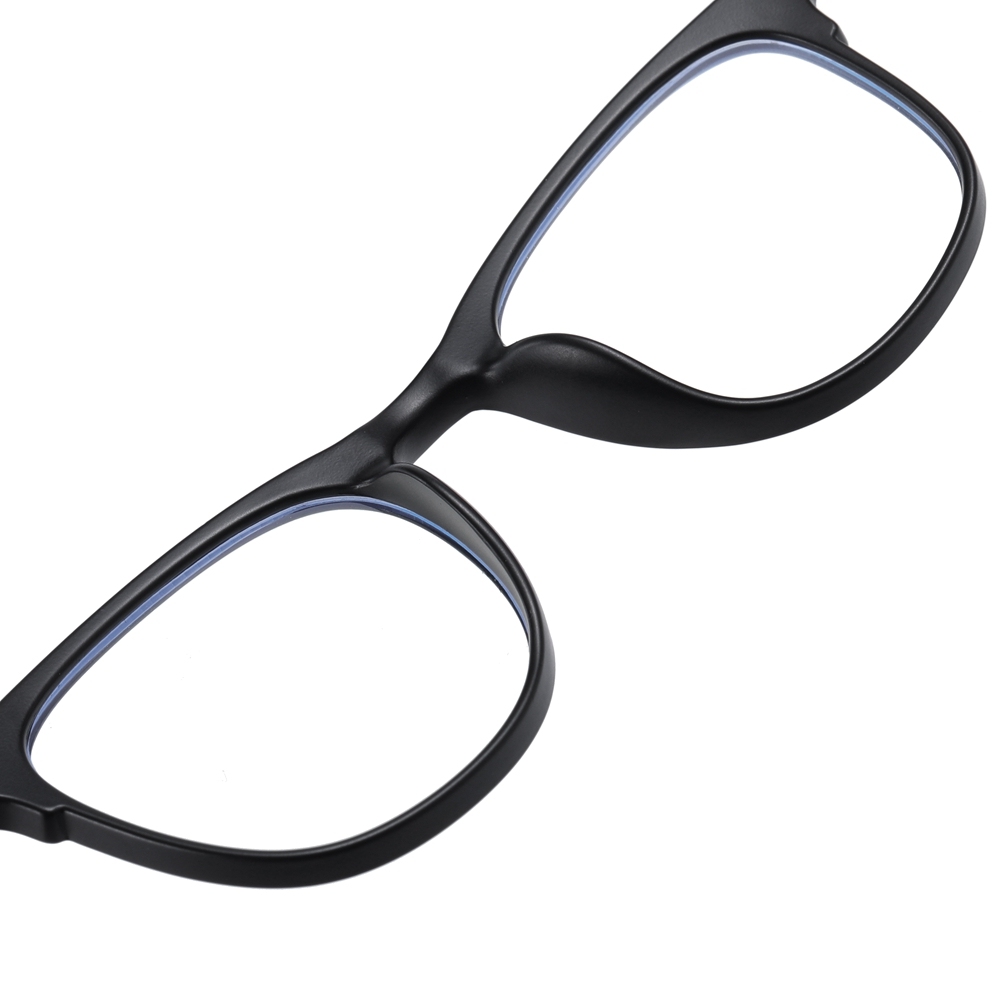 Kids TR-90 Horn Rimmed Square Non-prescription Clear Eyeglasses for Children Blue Light Blocking Glasses with Flexible Spring