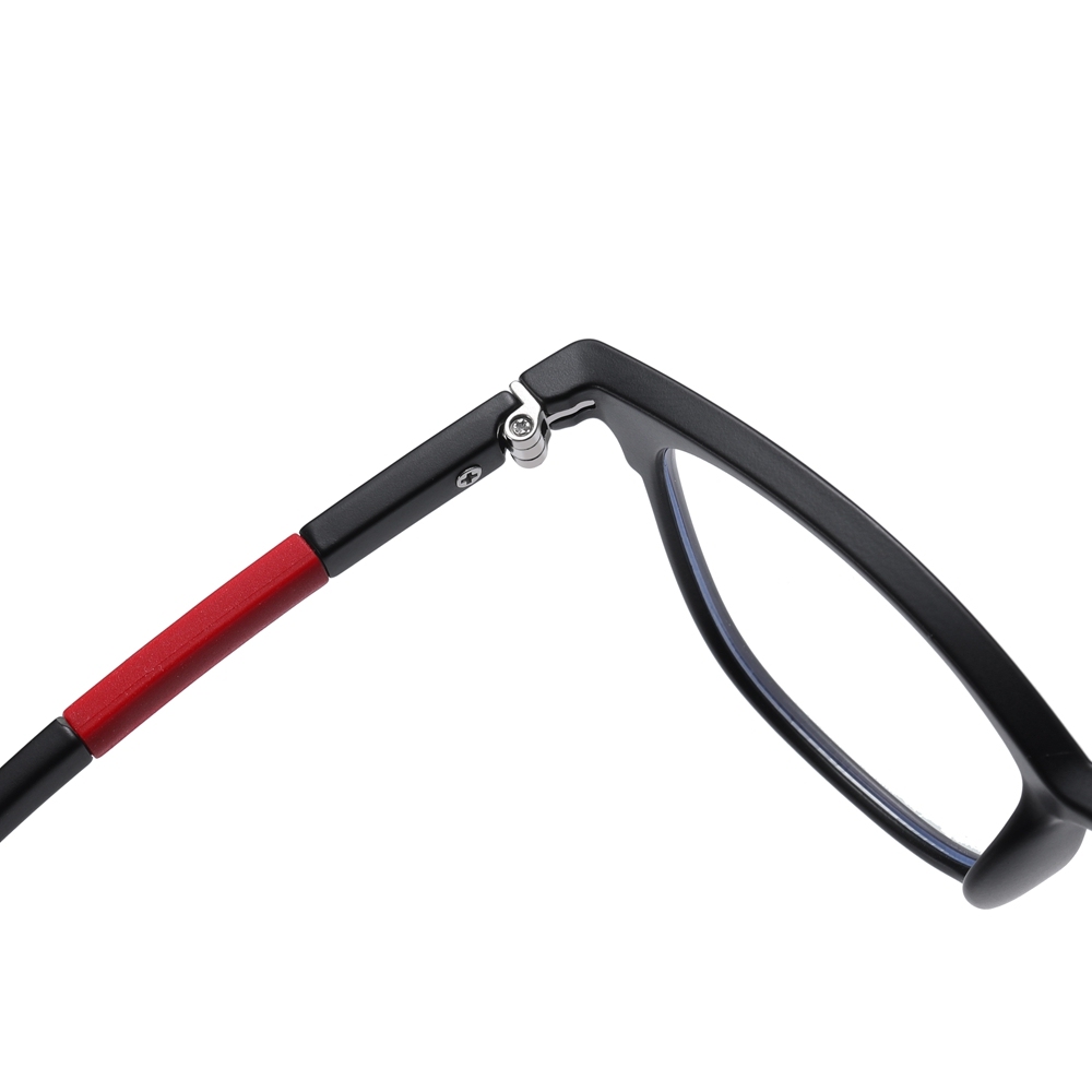 Kids TR-90 Horn Rimmed Square Non-prescription Clear Eyeglasses for Children Blue Light Blocking Glasses with Flexible Spring