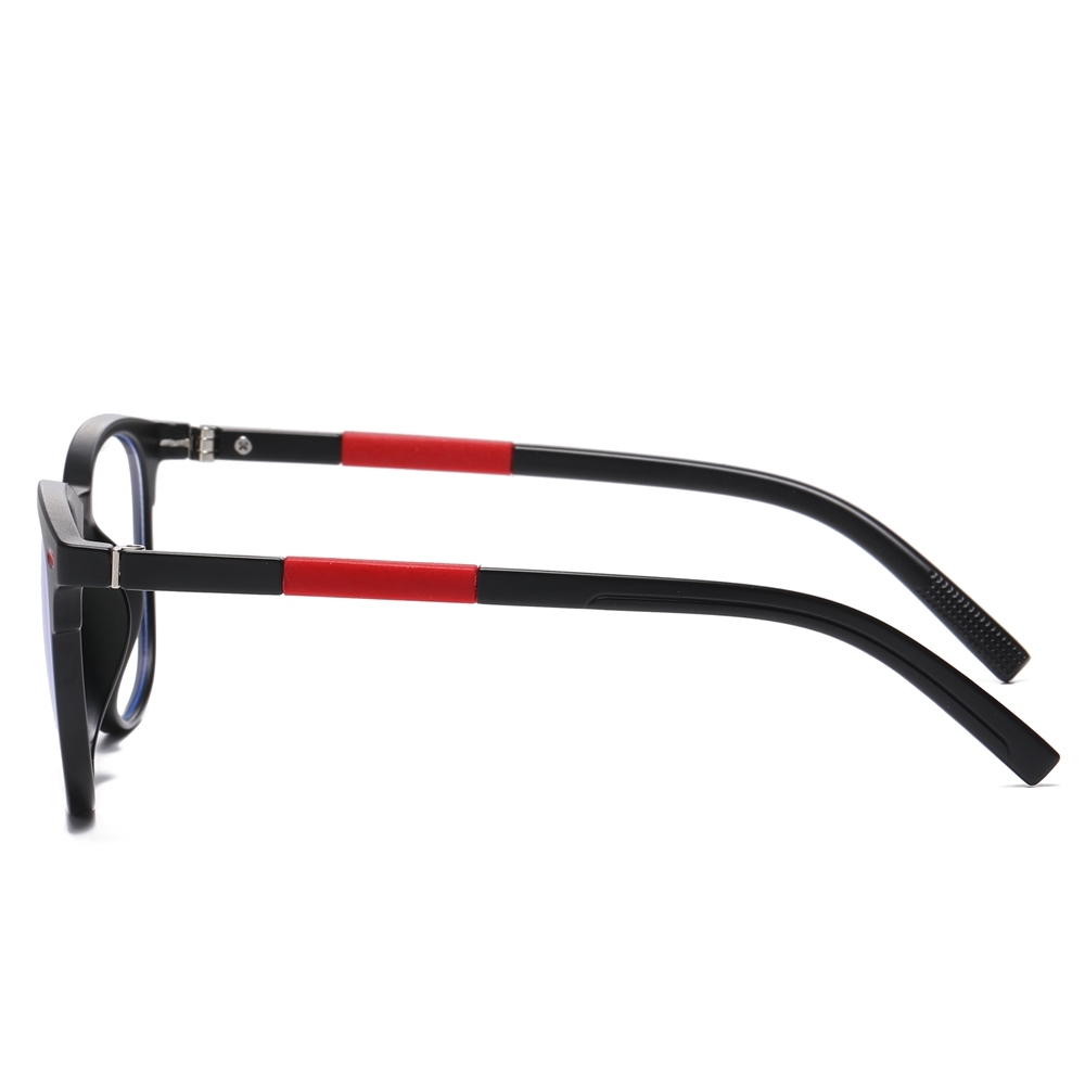 Kids TR-90 Horn Rimmed Square Non-prescription Clear Eyeglasses for Children Blue Light Blocking Glasses with Flexible Spring