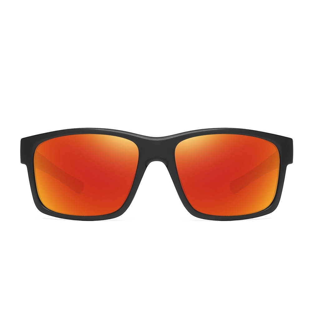 Unisex TR-90 Rectangle Sporty Sunglasses for Men Fishing Polarized Sun Glasses Womens Colorful Active Sunglass