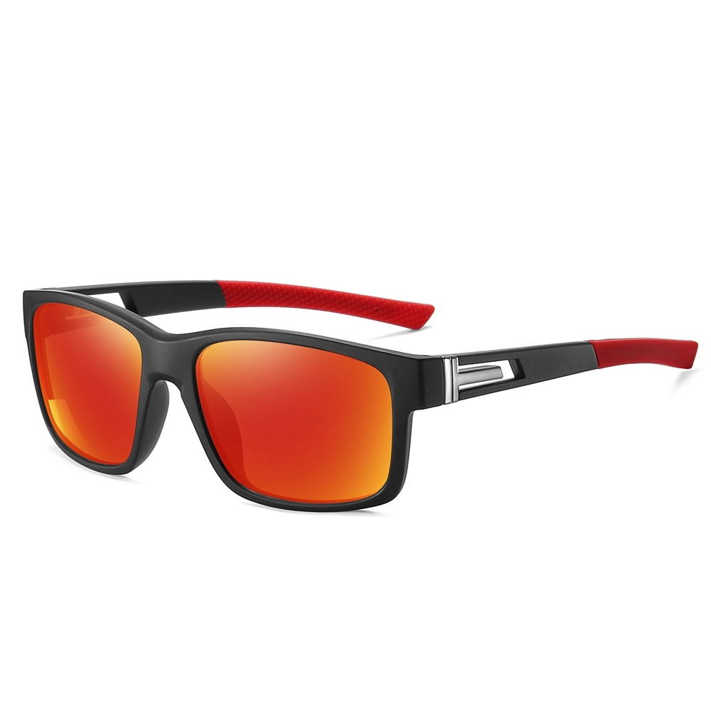 Unisex TR-90 Rectangle Sporty Sunglasses for Men Fishing Polarized Sun Glasses Womens Colorful Active Sunglass