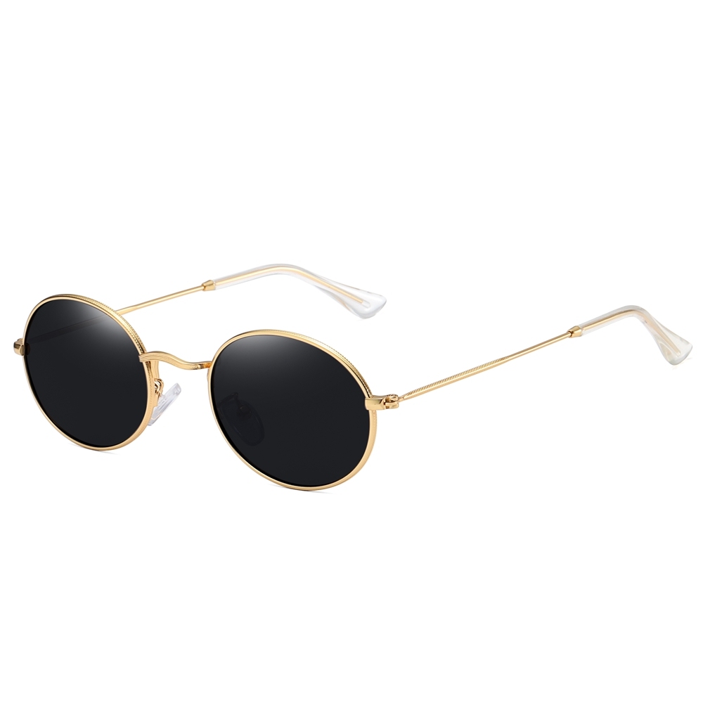Unisex Designer Small Oval Sunglasses for Men Classic Retro Polarized Sun Glasses Womens Coin Edge Metal Sunglass RB3547N