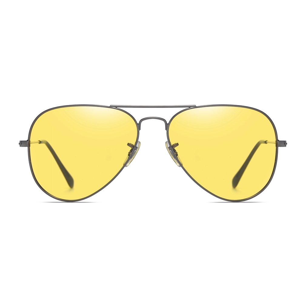 Unisex Aviator Yellow Polarized Glasses for Driving at Night Against Lights Nighttime to Reduce Glare Nightglasses 3025