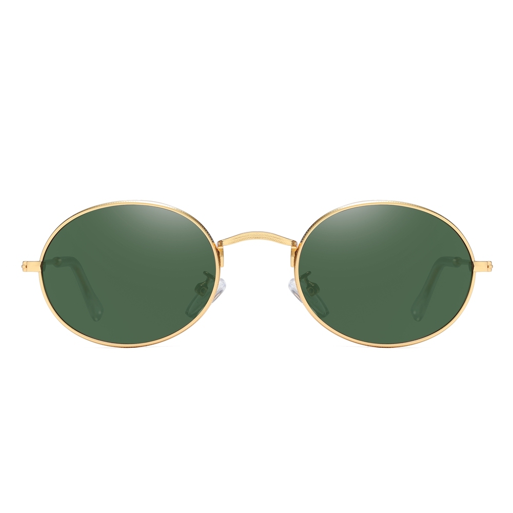 Unisex Designer Small Oval Sunglasses for Men Classic Retro Polarized Sun Glasses Womens Coin Edge Metal Sunglass RB3547N