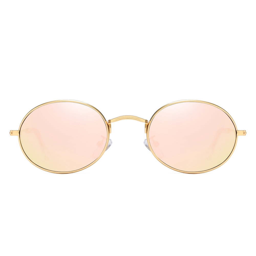 Unisex Designer Small Oval Sunglasses for Men Classic Retro Polarized Sun Glasses Womens Coin Edge Metal Sunglass RB3547N