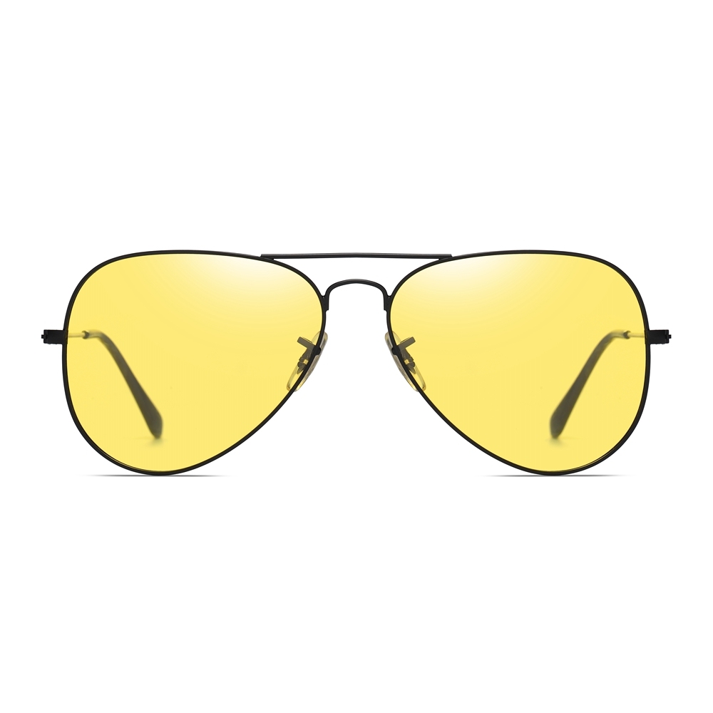 Unisex Aviator Yellow Polarized Glasses for Driving at Night Against Lights Nighttime to Reduce Glare Nightglasses 3025