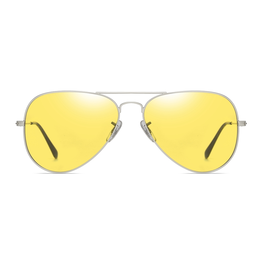 Unisex Aviator Yellow Polarized Glasses for Driving at Night Against Lights Nighttime to Reduce Glare Nightglasses 3025