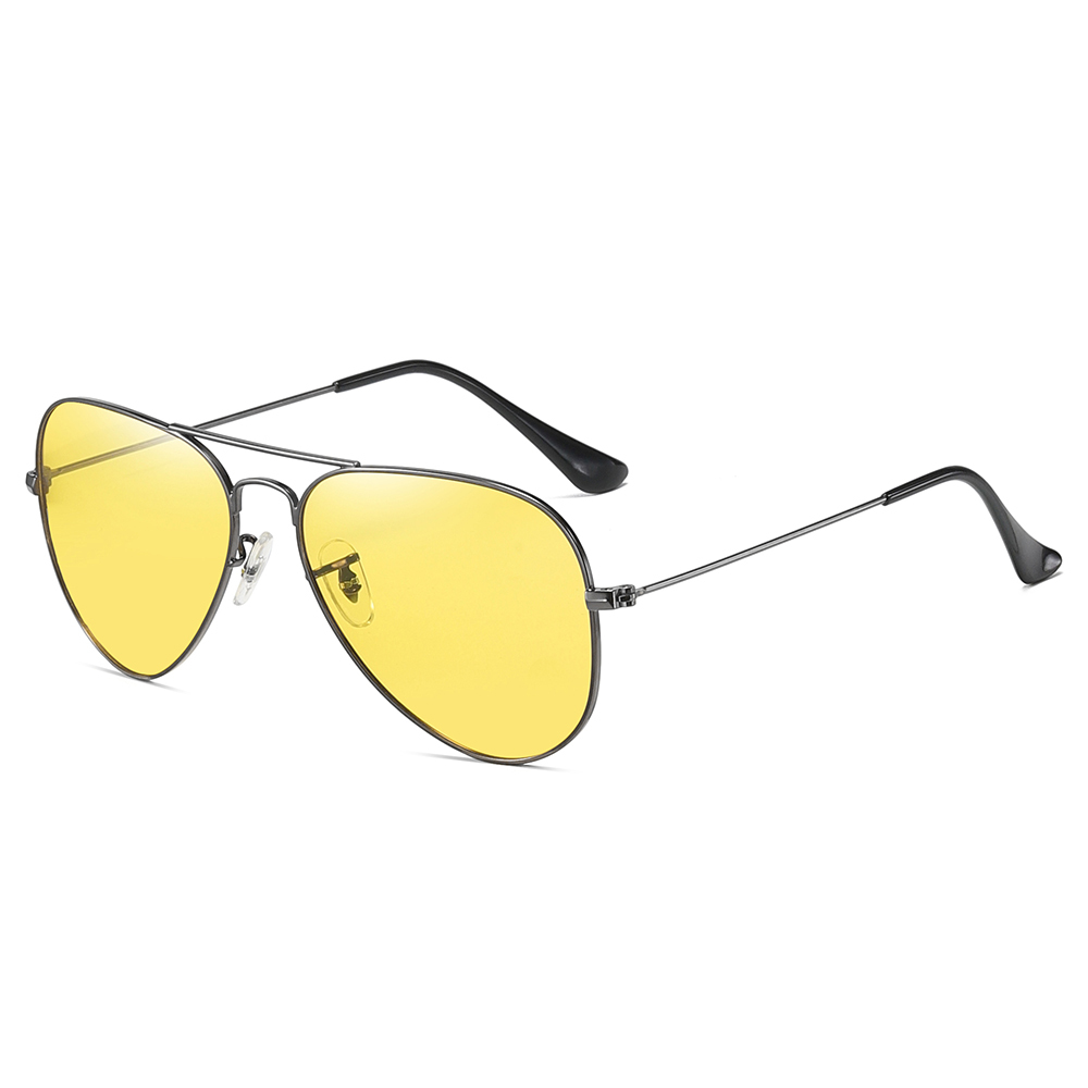 Unisex Aviator Yellow Polarized Glasses for Driving at Night Against Lights Nighttime to Reduce Glare Nightglasses 3025