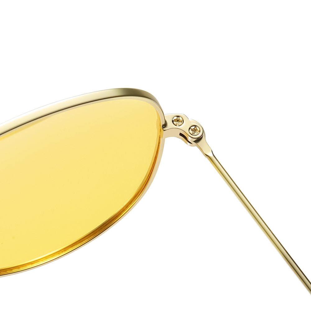 Unisex Aviator Yellow Polarized Glasses for Driving at Night Against Lights Nighttime to Reduce Glare Nightglasses 3025