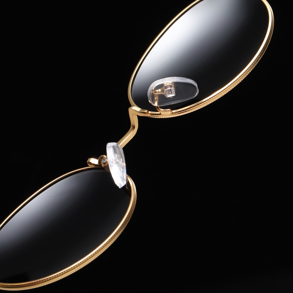 Unisex Designer Small Oval Sunglasses for Men Classic Retro Polarized Sun Glasses Womens Coin Edge Metal Sunglass RB3547N