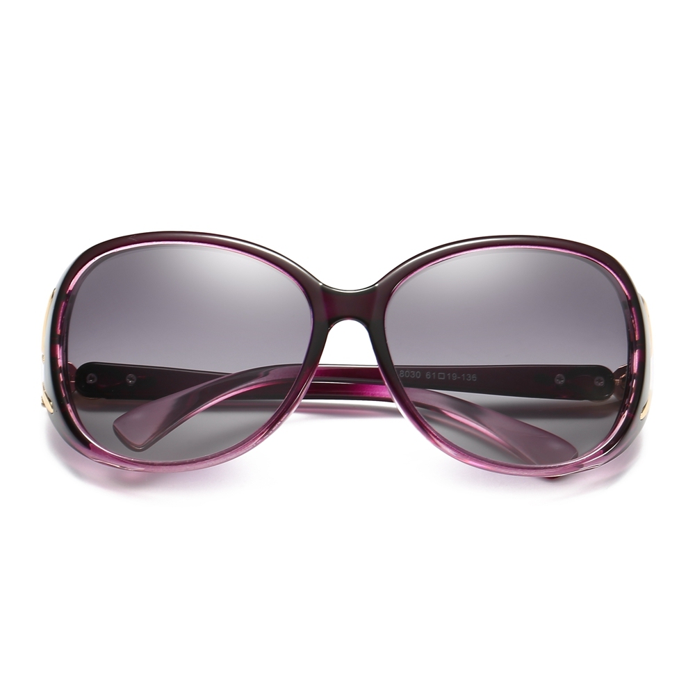 Womens Retro Oval Sunglasses Gradient Polarized Lens Luxury Brand for Ladies Vintage Style Sunglass Fox Head Fork Sun Glasses