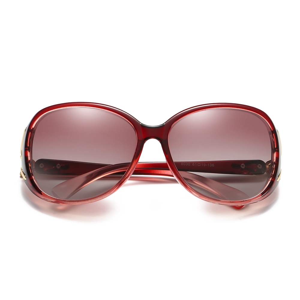 Womens Retro Oval Sunglasses Gradient Polarized Lens Luxury Brand for Ladies Vintage Style Sunglass Fox Head Fork Sun Glasses